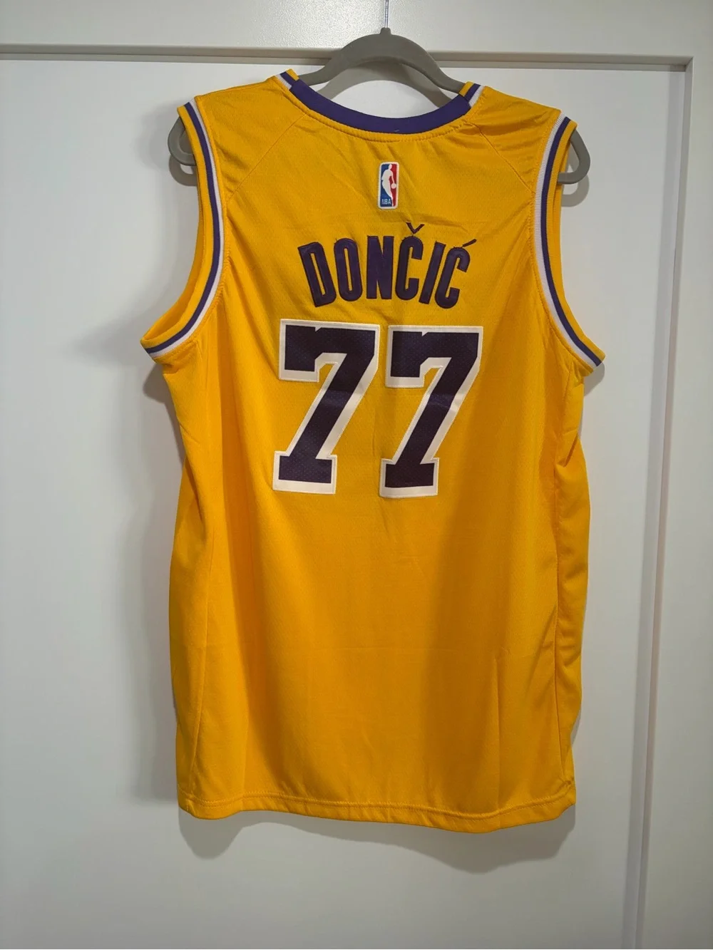 Luka Dončić Los Angeles Lakers Yellow, and Purple Jerseys. Size 52/XL